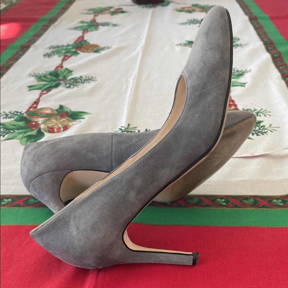 Cole Haan Grand O.S Gray 3.5” Heels. Feels like suede. See photos/description.